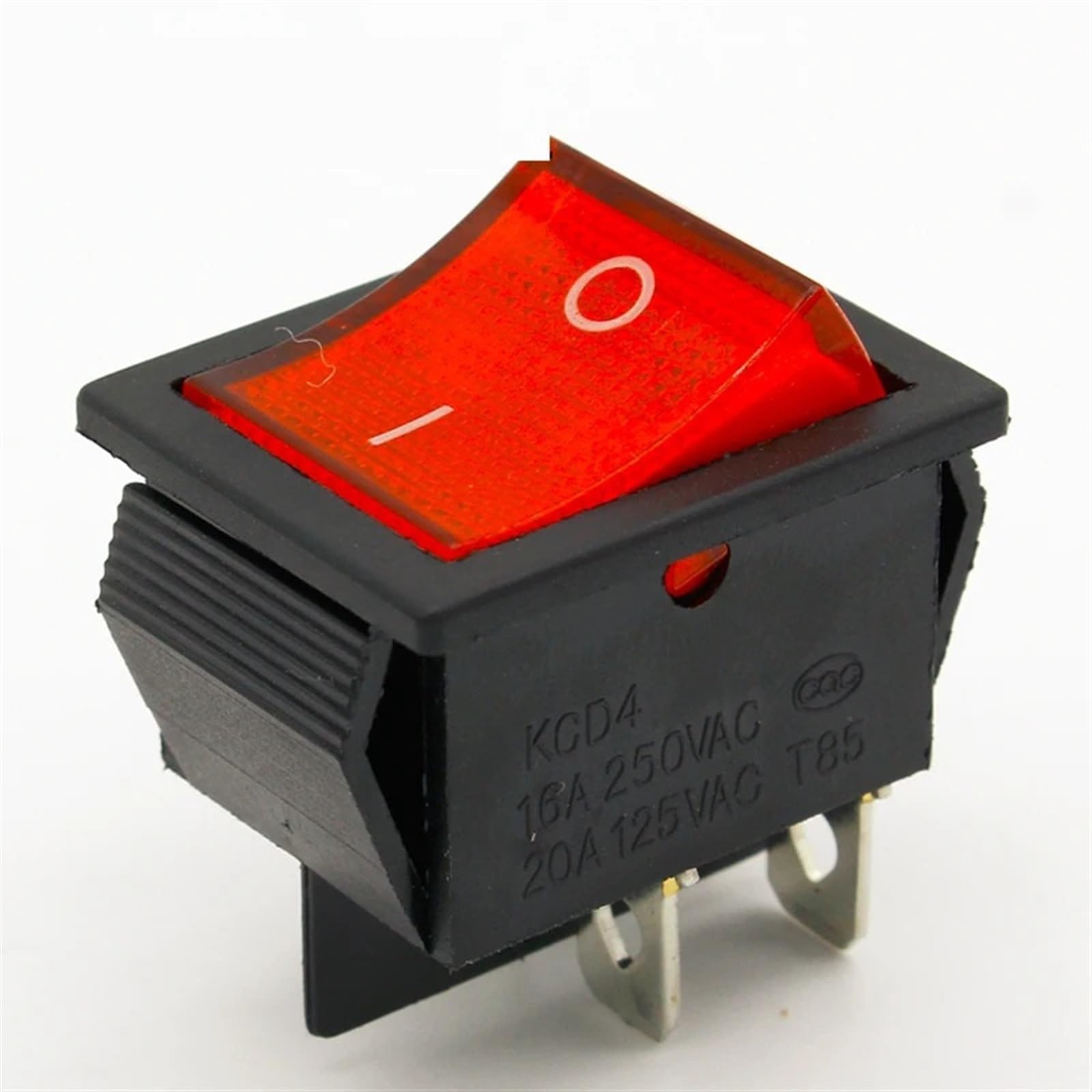 Interrupteur de bateau robuste bouton rouge 250V 16A AC - 4