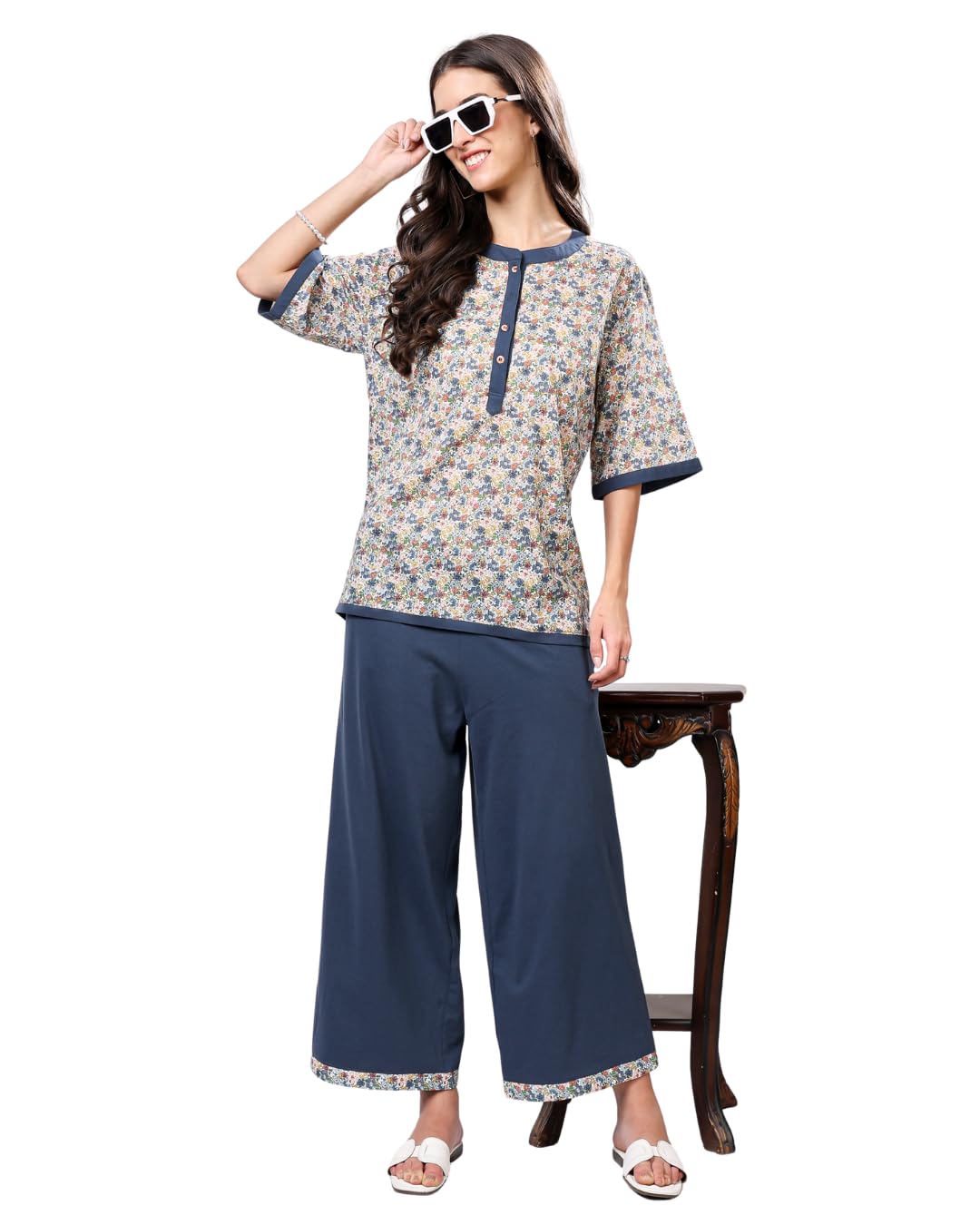 haryana hoops Women's Floral Print Co-ord Set-picture-0