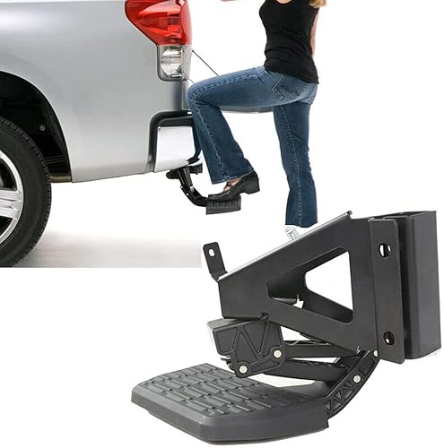 Para F150 BedStep Fit para Ford F-150 2015-2022 plegable camión escalón retráctil parachoques trasero escalón, F150 accesorios exteriores escalones