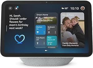 Amazon Echo Show 8 (modelo más reciente): pantalla HD de 8.7" con colores intenso y audio espacial (blanco)