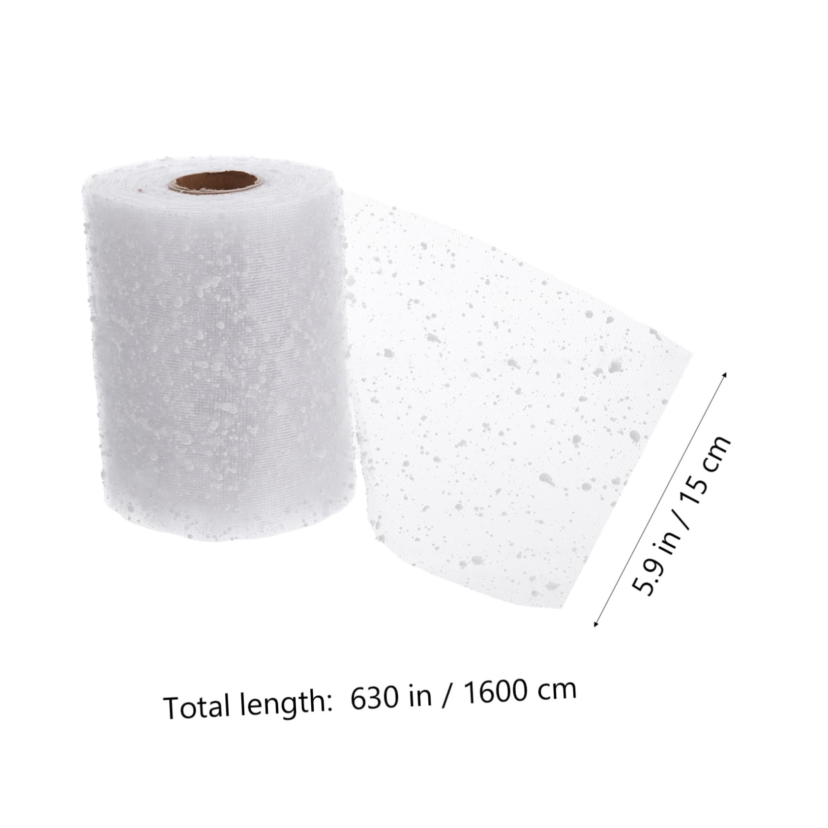 4rouleaux Décoratif Tulle Pour Bouquet De Élégant Avec Motif De Neigeuses Pour Décorations De Et