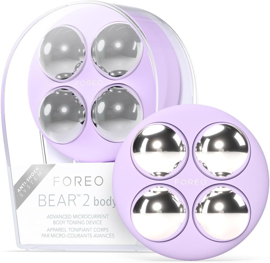 FOREO Bear 2 Body Advanced Microcurrent Body Sculpting Machine - Cellulite Massager & Lymphatic Drainage - Firm & Contour - Body Massager - Increases Absorption of Skin Care Products - Lavender