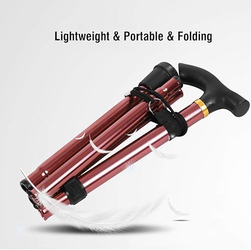 Miniatura 3 de Keenso Bastones de senderismo portátiles ajustables, de aleación de aluminio, telescópicos, ligeros, antideslizantes, bastón de senderismo para