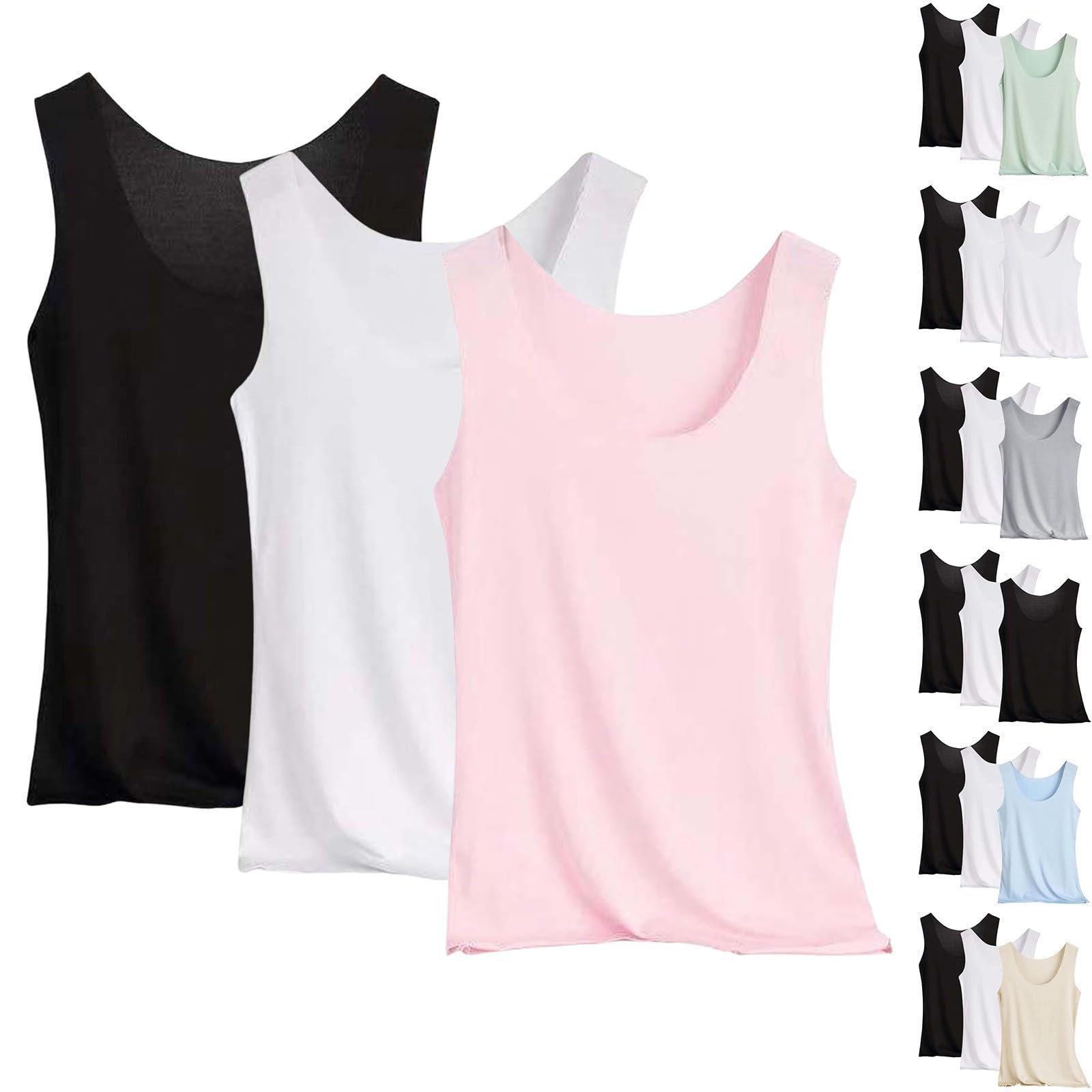 Camisetas Tirantes Mujer Deporte Verano Basica Tops Deportivos sin Mangas Tank Suave Ligera Casual Yoga Top Deportiva Correr Atlético Gimnasio Talla Grande