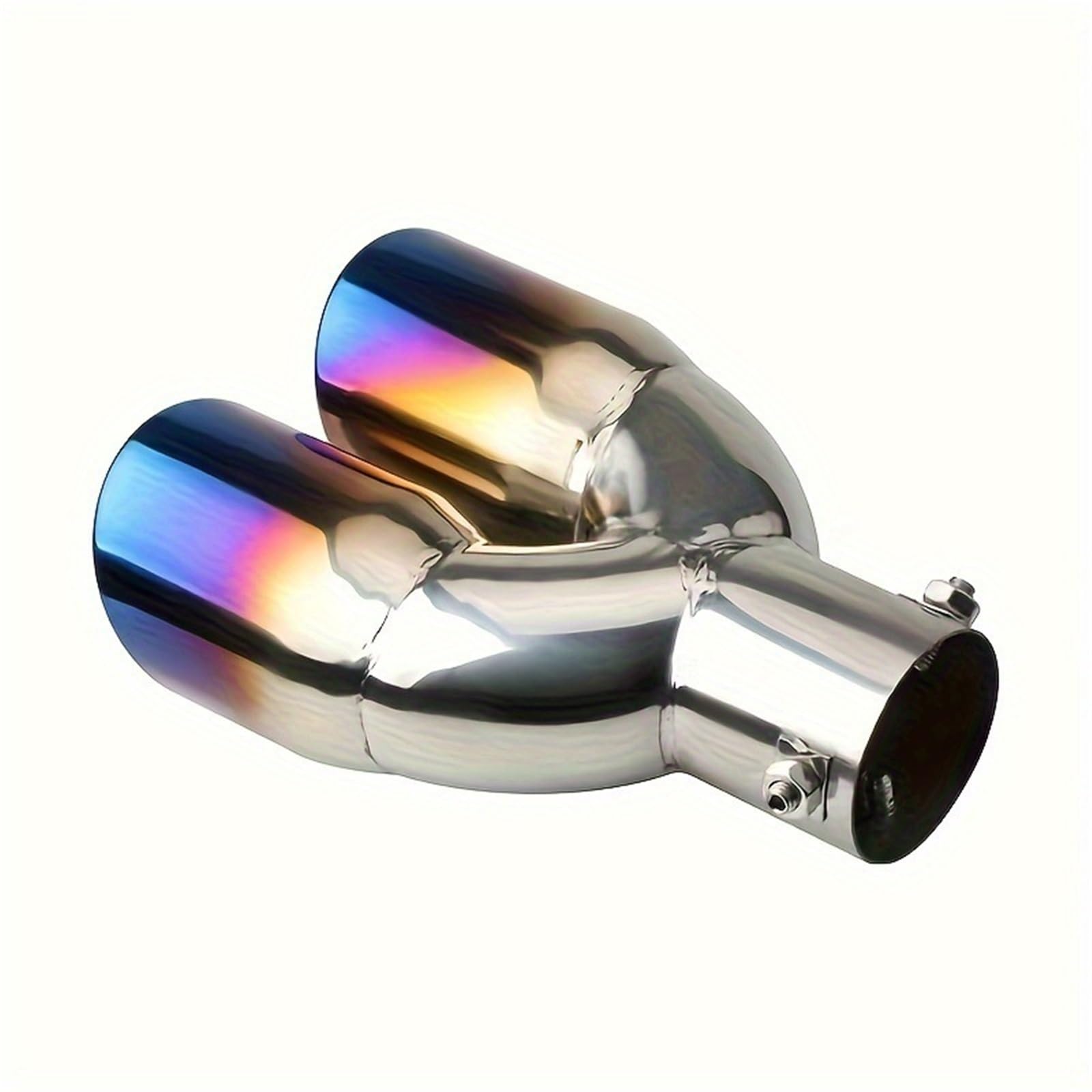 Car Silencer Modyfikacja samochodu podwójna rura wydechowa dekoracja rury wydechowej uniwersalna, pogrubiona wersja tłumik z podwójnym wylotem(Carbon bent)