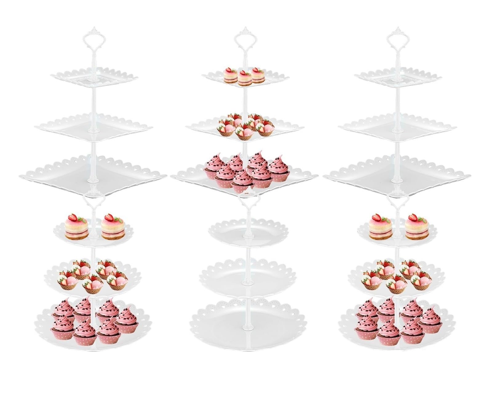 Ryckey Cake Stands Food Serving Tray Cookie Tray Rack