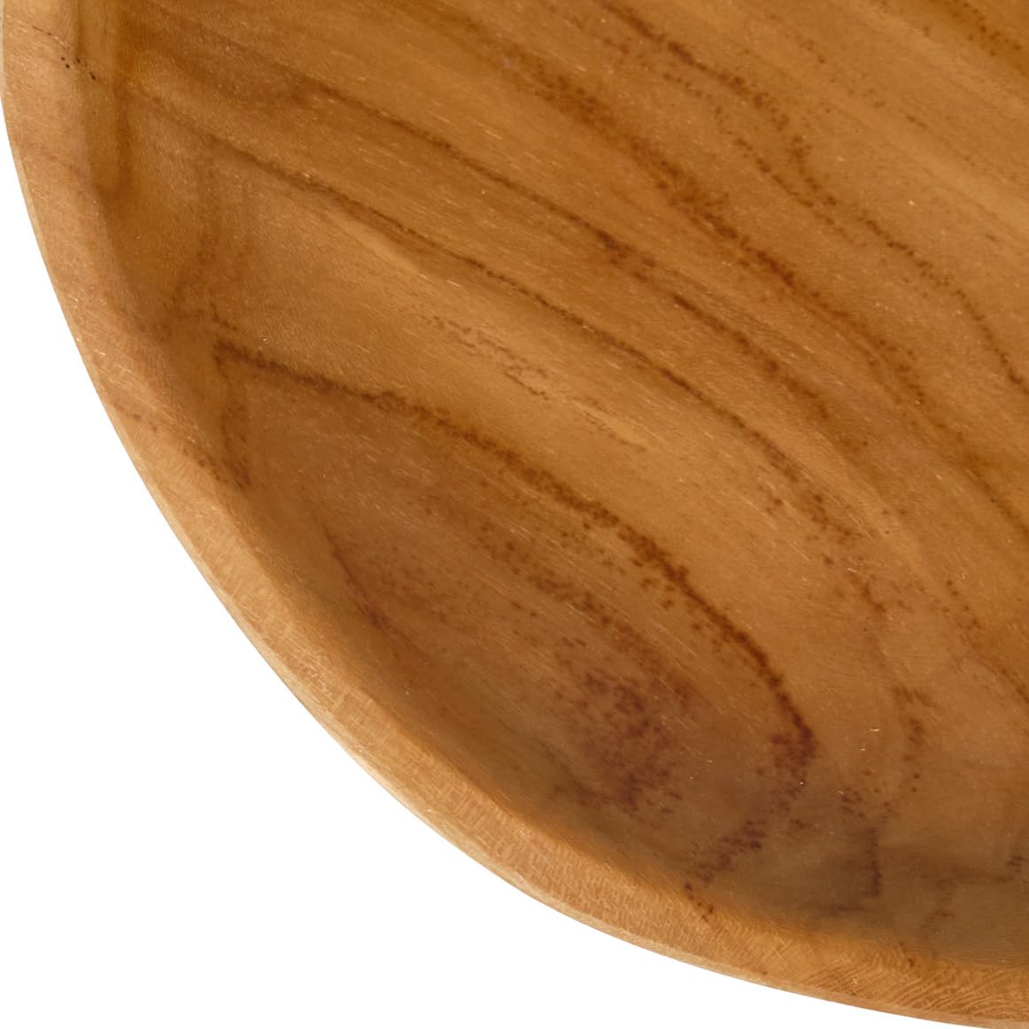 Meubletmoi Bol/Ensaladera/Vacío Bolsillo de Madera de Teca Fabricación Artesanía +/- D. 31 cm – Estilo natural y exótico – Objeto de decoración – Adán