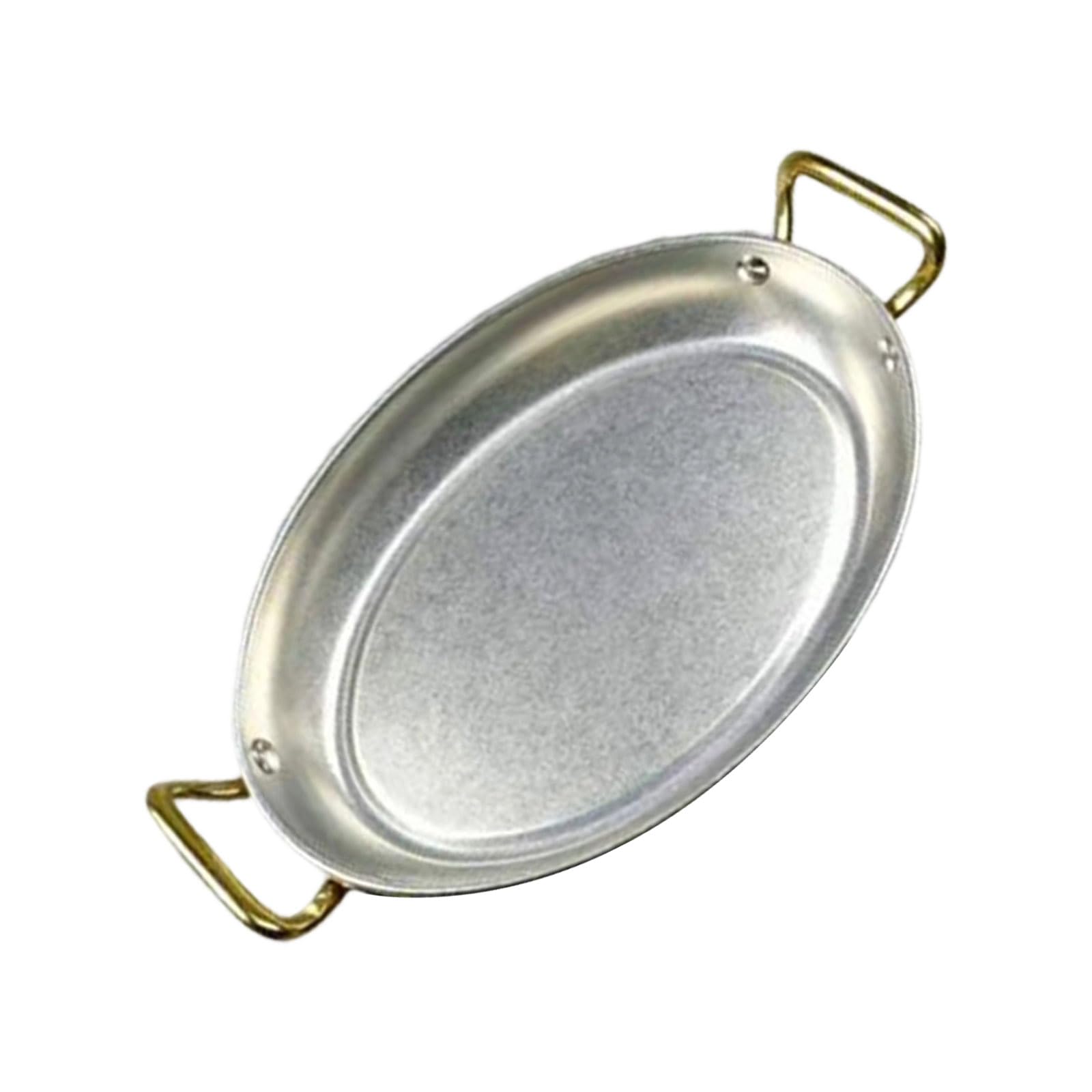 NMFLAB Retro Nonrust Steel Dinner Plate for Fine Dining and Family Gatherings Sturdy Rustproof Easy to Cleaning Traditional Dinner Plate