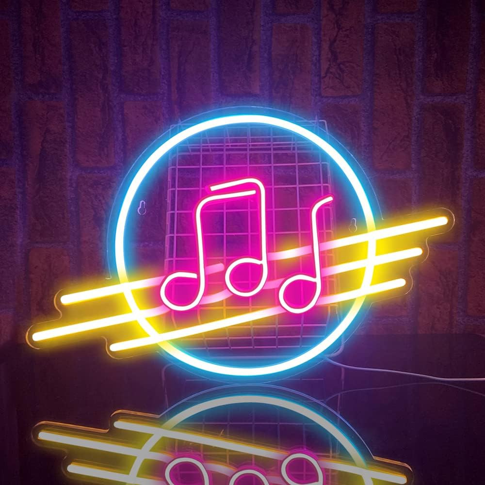 music neon sign