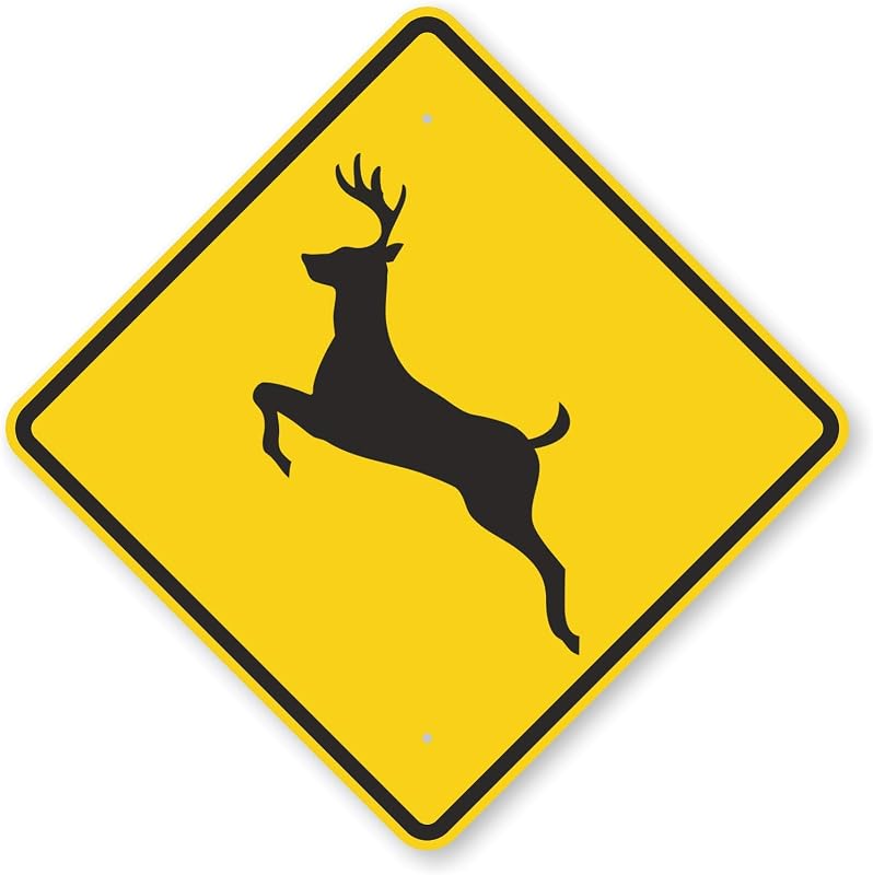 SmartSign "Deer" Traffic Crossing Sign | 24" x 24" 3M Engineer Grade Reflective Aluminum