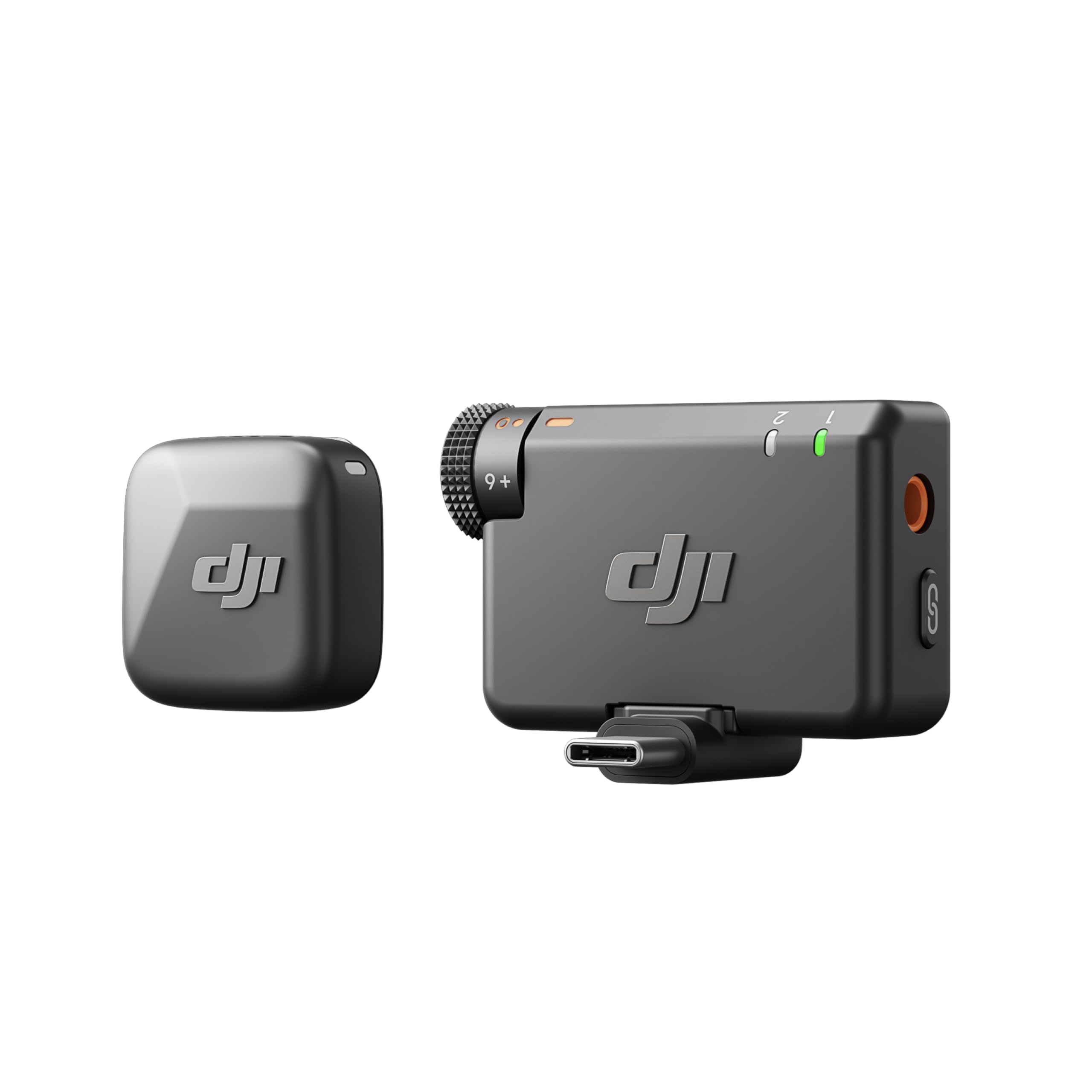 DJIMic Mini (1TX+1RX), Ultralight, Detail-Rich Audio, Noise Cancelling, Automatic Limiting, Wireless Mic for Camera/iPhone/Android, Vlog, 400m Transmission- UAE Version, DJI Official Warranty Support
