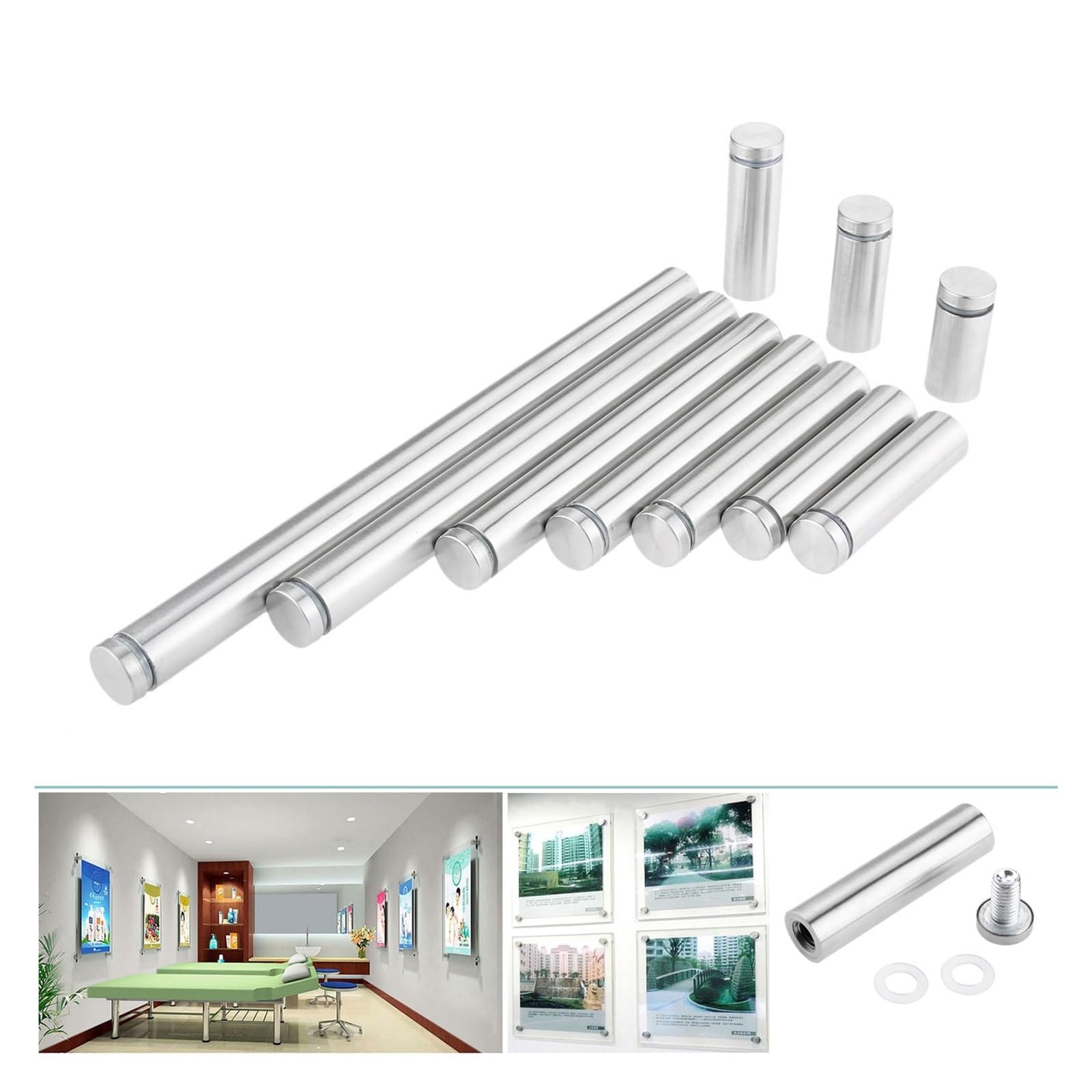 tornillos avellanados, 10 piezas/lote de separadores acero 19 mm for publicidad, pernos, clavos, tornillos fijación for carteles publicitarios, abrazaderas y sujetadores