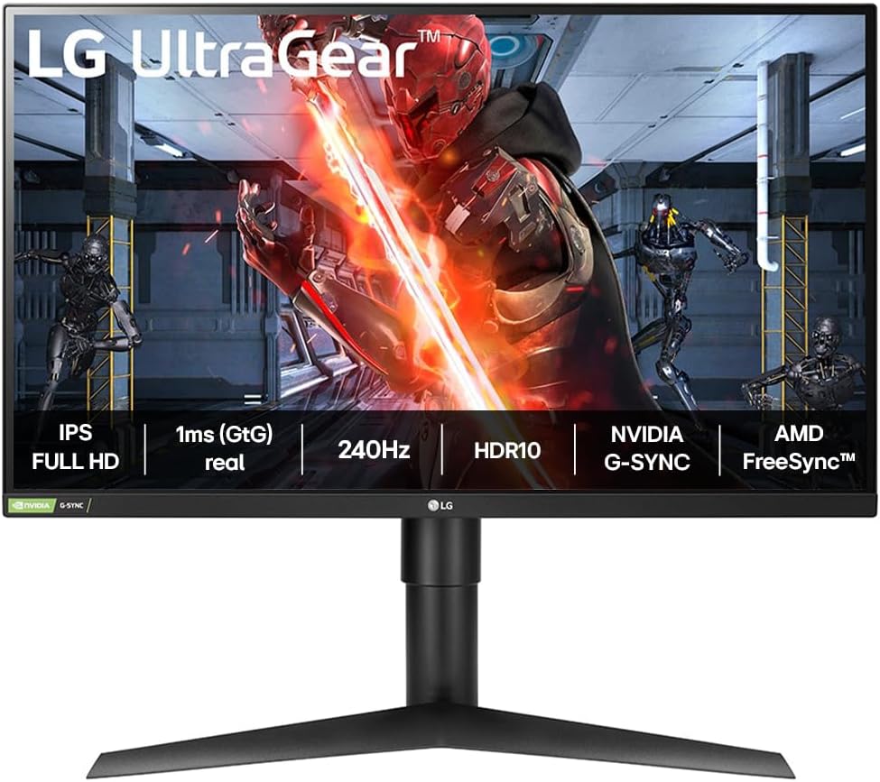 Imagem do produto Monitor Gamer LG UltraGear 27" IPS Full HD 1920x1080 240Hz 1ms (GtG) HDMI USB HDR10 NVIDIA G-Sync AMD FreeSync 27GN750-B em Amazon