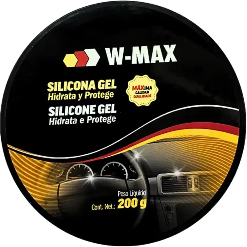 Silicone Gel Revitalizador De Plasticos E Borrachas Pneu Painel Friso W-Max 200g Hidrata e Protege Wurth
