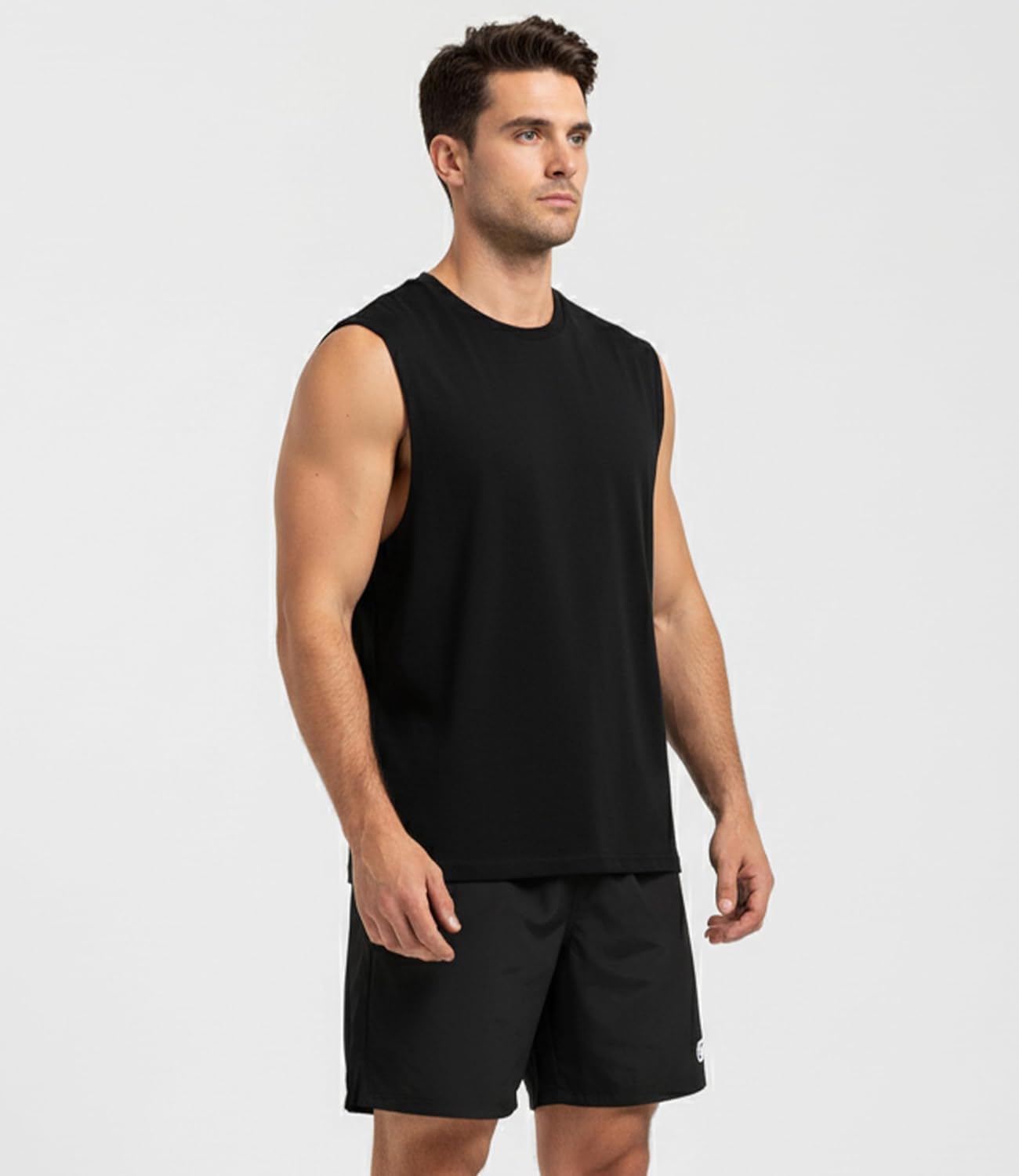 Men's Athletic Muscle Shirts (Dry Fit, 3-Pack) Moisture Wicking Sleeveless Performance Activewear Tank Tops for Gym - Image 2