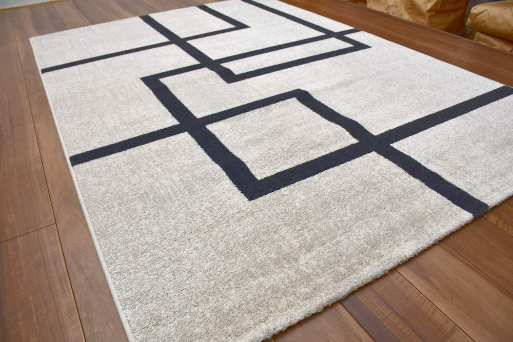 Amazon|ベルギー 絨毯 ラグ 約3畳 200x250cm モダン モノトーン Amazon|ベルギー 絨毯 ラグ 約3畳 200x250cm モダン モノトーン