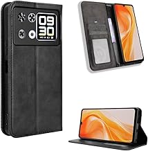 COMAKU Funda con Tapa CUBOT P90, Carcasa Movil Libro Antigolpes con Ranura para Tarjeta - Negro