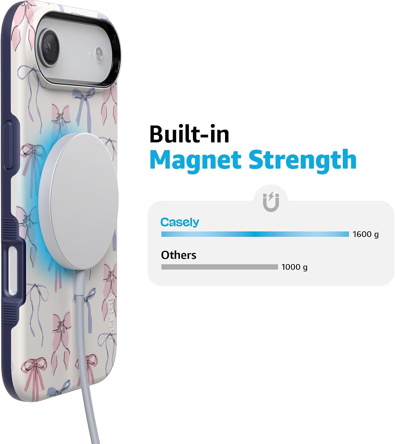 Casely iPhone 17 Air Case | Coquette Girlie | Pastel Bows | Bold Protective Design | Compatible with MagSafe