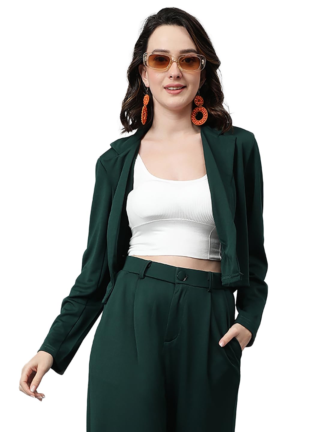 kotty Women's Solid Single Breasted Casual Blazer-picture-37