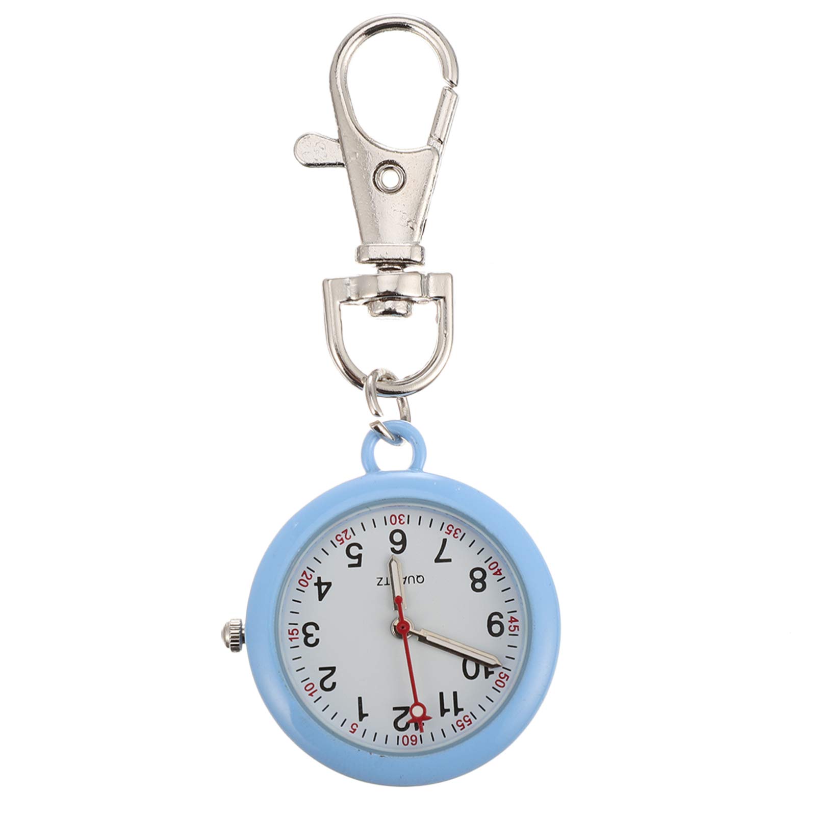 Clip On Pocket Watch - Portable Nurse Watch, Unisex Fob Watches with Second Hand, Quartz Stethoscope Pendant for Nurses Doctors (Blue)