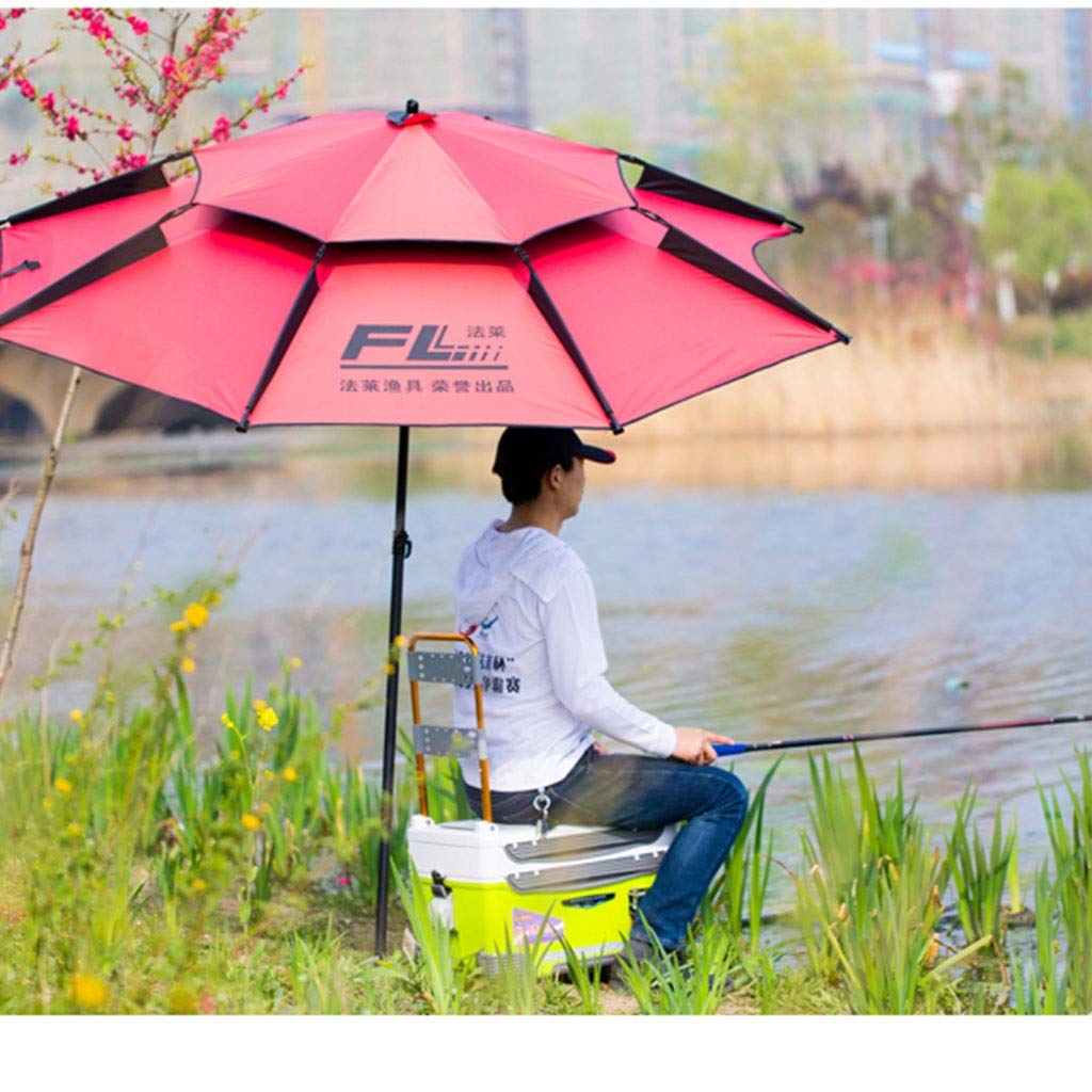 Składany parasol wędkarski parasol 2,2 m uniwersalny odporny na deszcz outdoor wędkowanie parasol 2,4 m ryba parasol czarny tworzywo sztuczne parasol przeciwsłoneczny wędkarski parasol parasol parasol / parasol