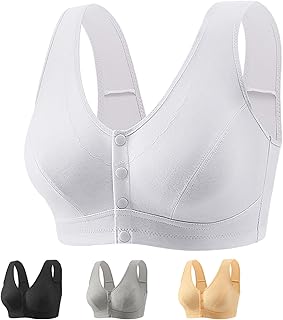 Middle Aged and Elderly Wireless Underwear Women Front Closure Comfortable Snap Bra for Pregnant Women