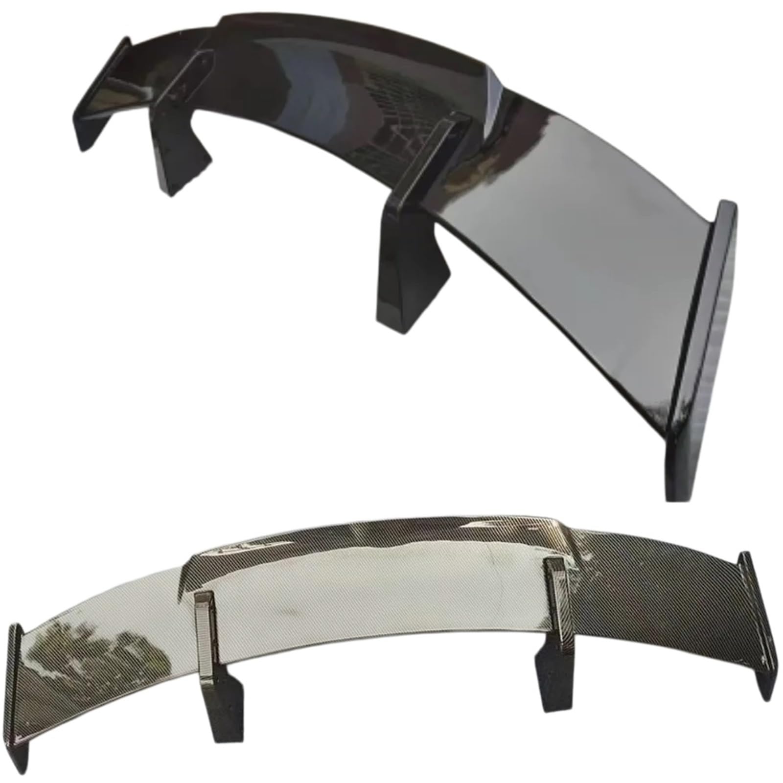 Kompatybilny z BMW serii 4 G22 G23 M2 M3M4 M5 G80 G82 czarny błyszczący/włókno węglowe MP uniwersalny spoiler bagażnika skrzydło samochód wyścigowy tylne skrzydło(Glossy Black)