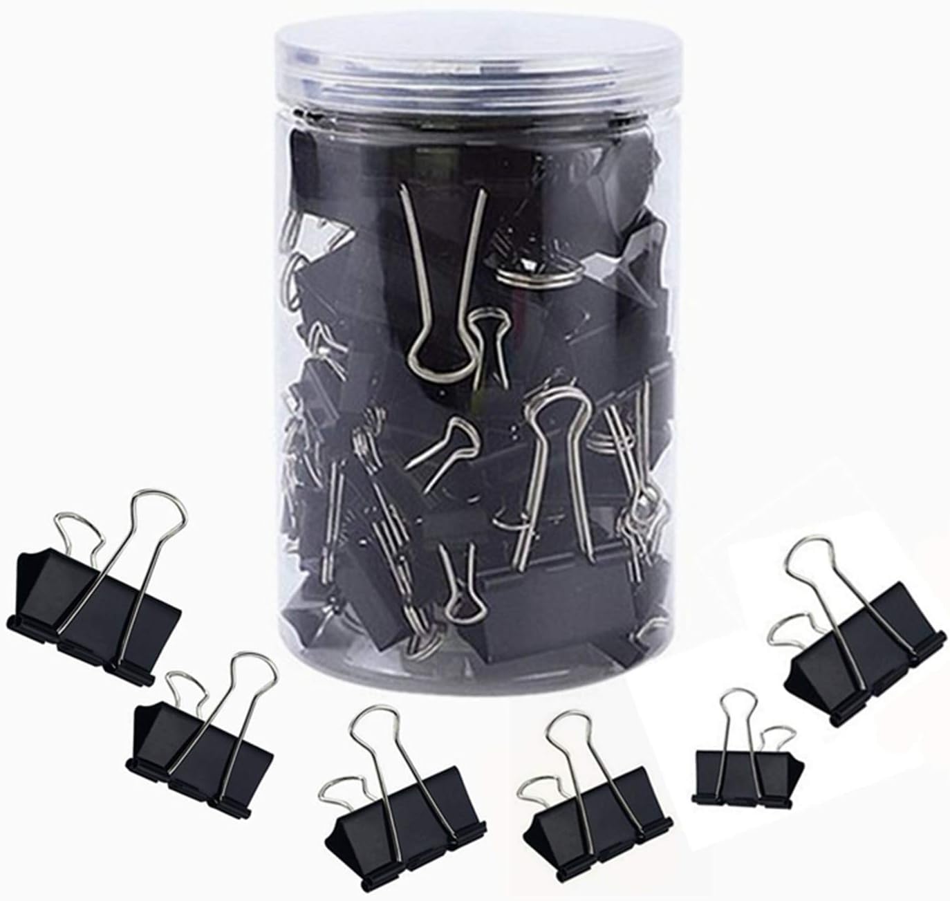 Nyganmelloz Binder Clips Kit 145Pcs Long Tail Clamp Set for Desk Organizer Accessories Binder Clips Office Stationery Supplies