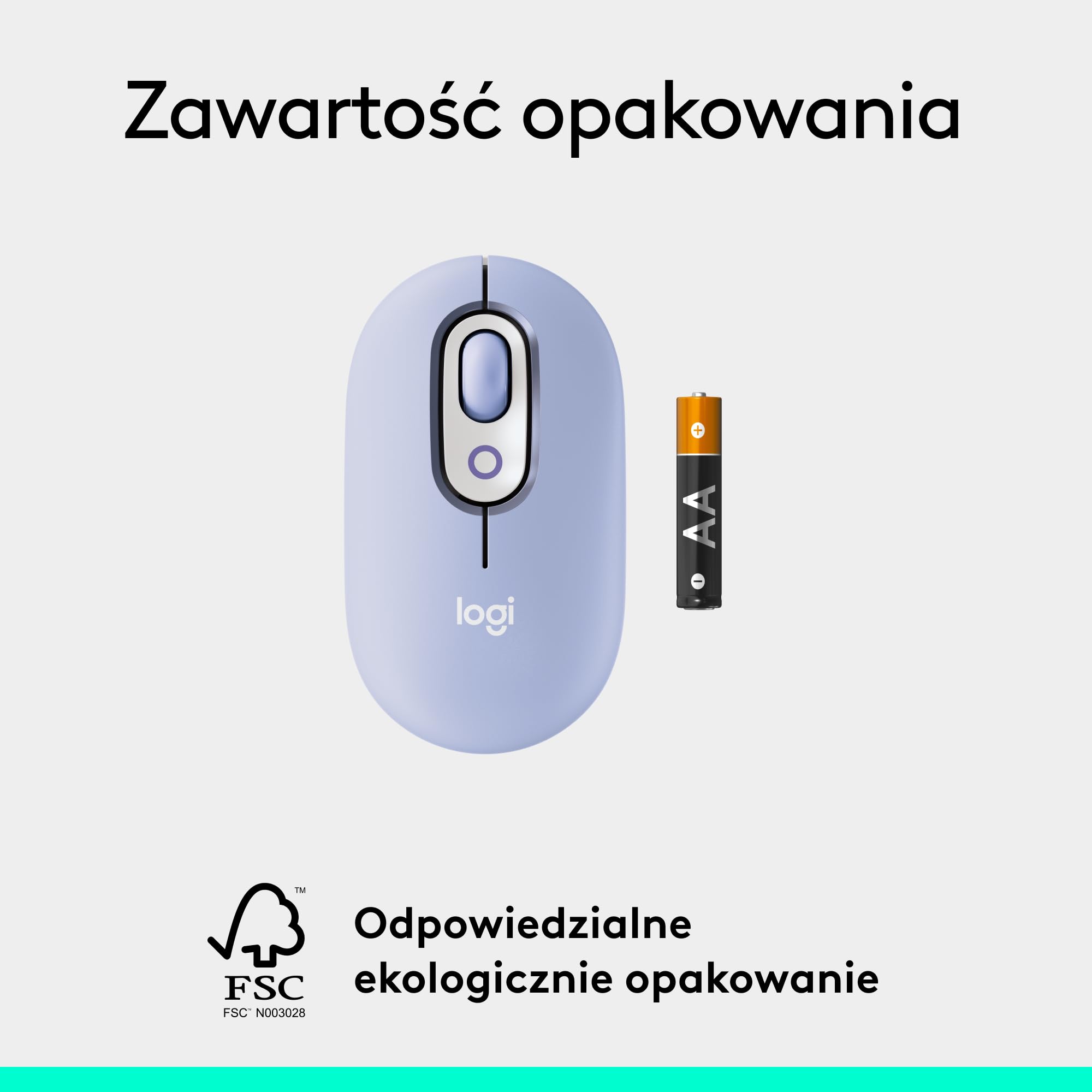 Logitech POP Mouse, przenośna bezprzewodowa mysz Bluetooth z programowalnymi przyciskami, cichymi kliknięciami, z łatwym przełączaniem Easy-Switch, laptopem, tabletem, komputerem PC — Liliowy