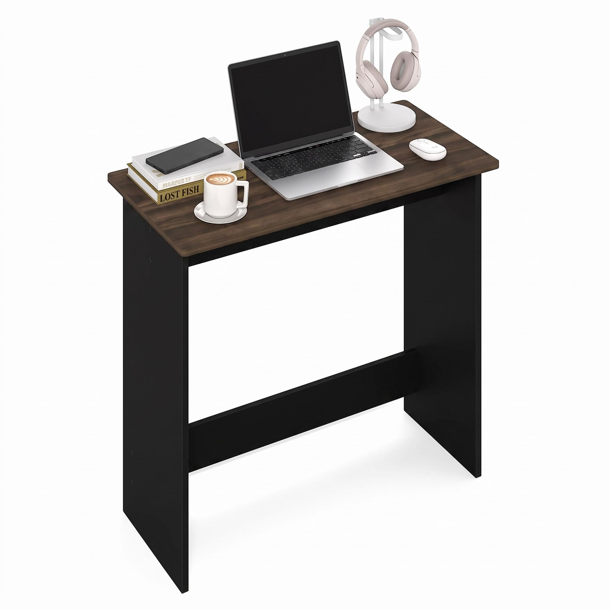 FURINNO Simplistic Study Table, Columbia Walnut