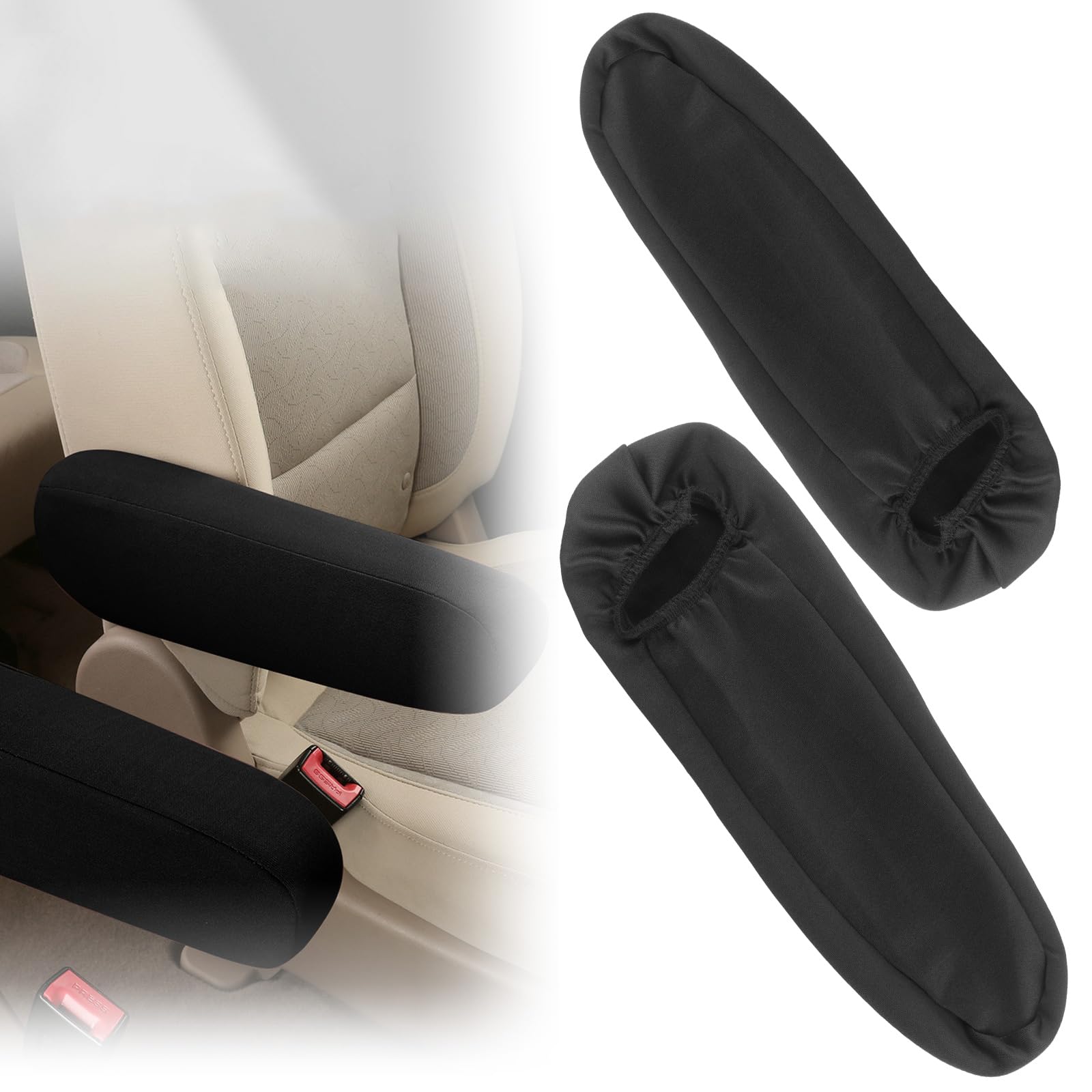 2 Stück Auto Armlehnenbezüge Universal - Elastische Sitzschoner Gegen Kratzer