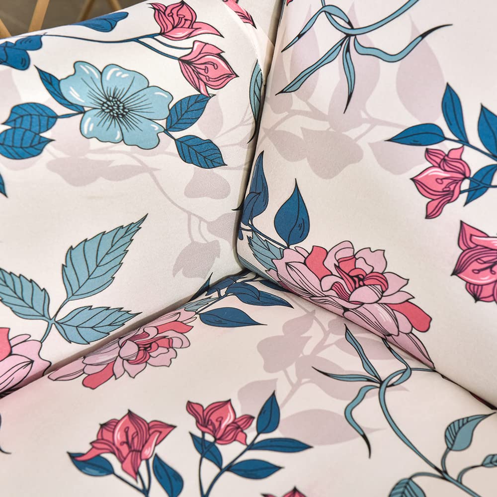 Fundas de sillón orejero elástica 1 Plaza Estampado Fundas para sillones con Respaldo de ala Cubre Sillón para Sala de Estar Aroma de la Tarde