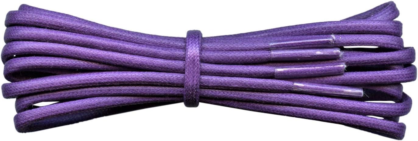 Round 3 mm Waxed Cotton Dress Boot Laces - Oxford, Derby, Chukka - Lengths from 60 to 240 cm