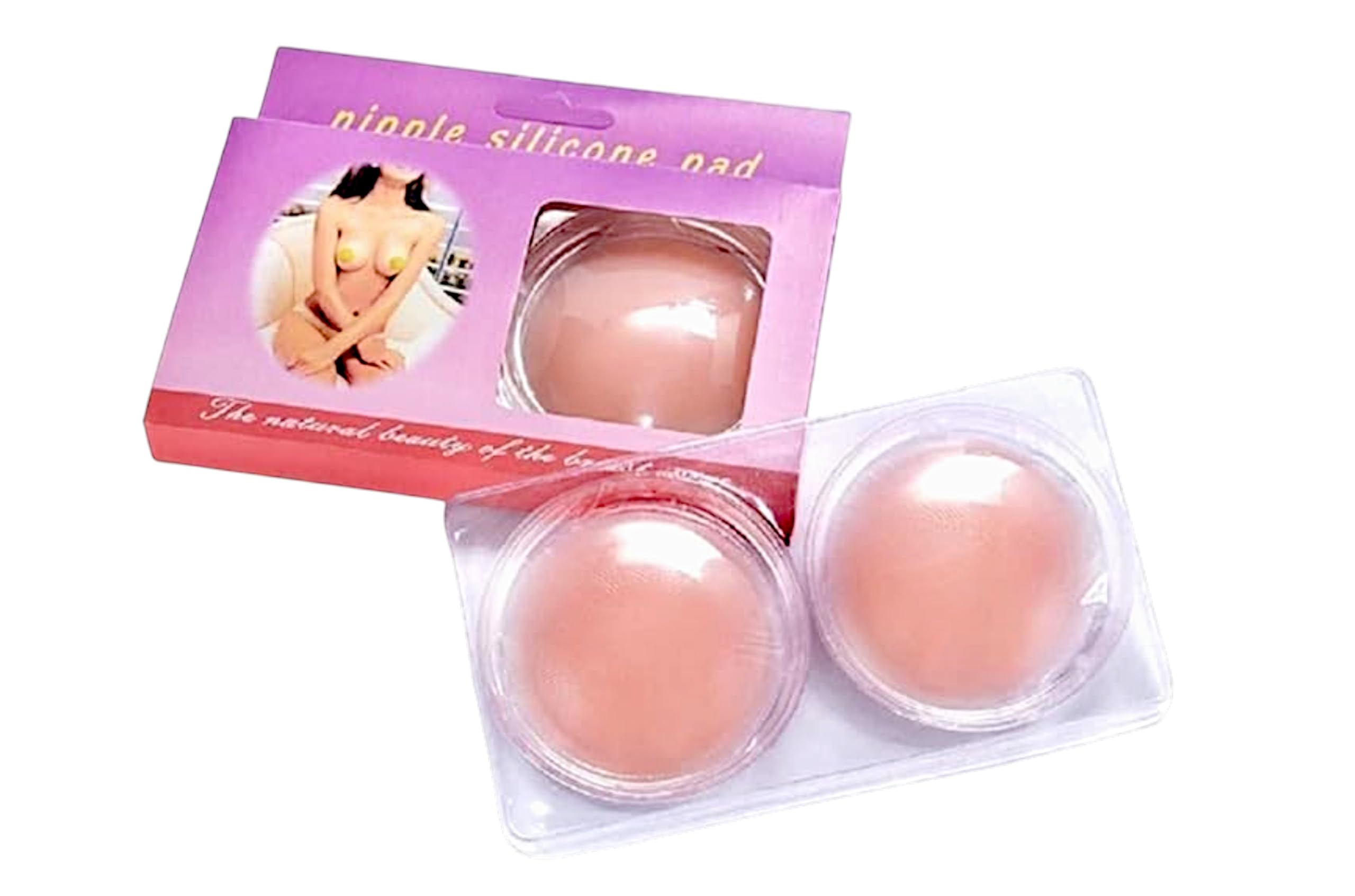 Silicone Nipple Cover Bra Pad for Women Teen Adhesive Reusable Nipple Pads for Strapless Dress Nipple Pasties Waterproof Beige-image-12