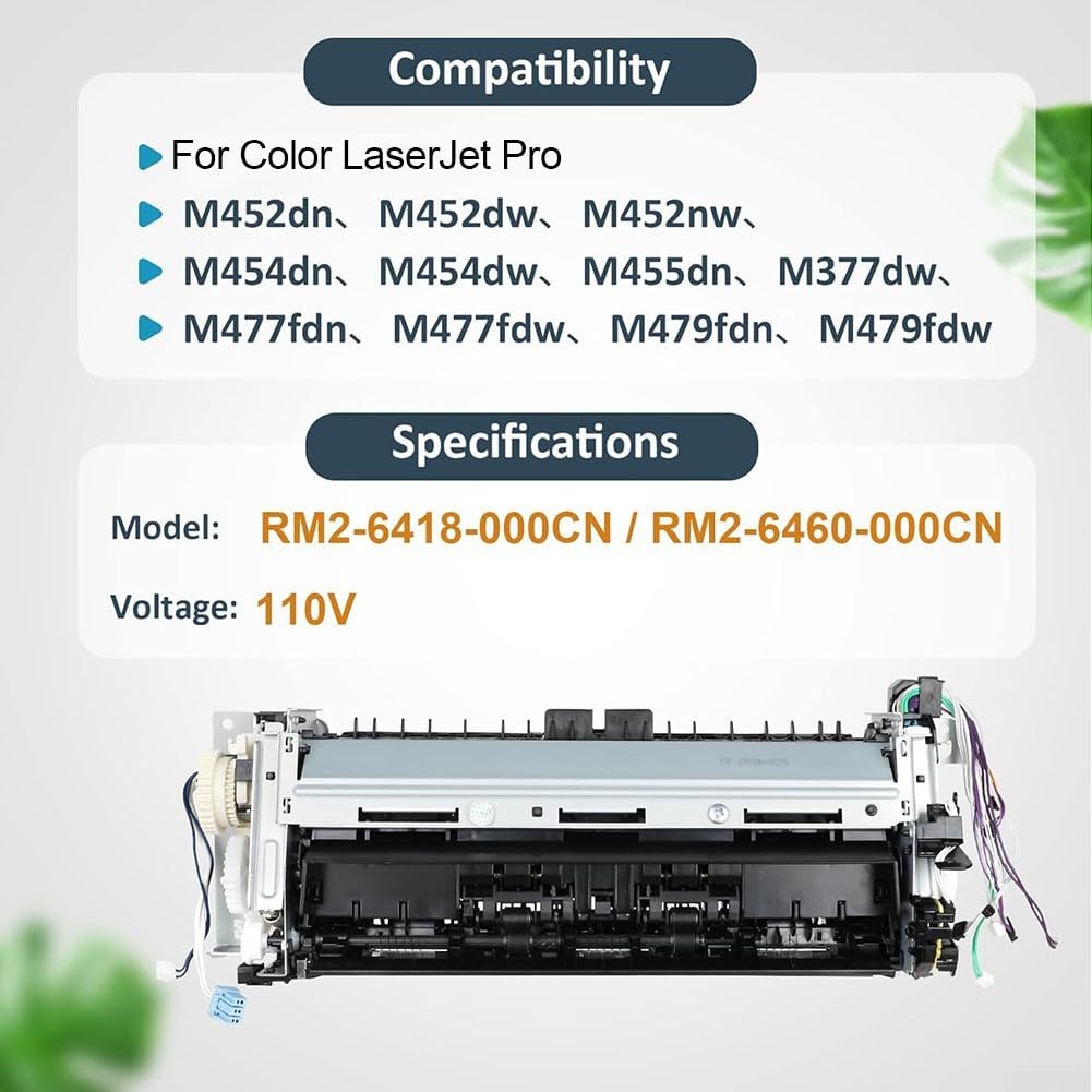 Unità Fusore RM2-6418 RM2-6460 per HP per laserjet Pro M452 M477 M479 per duplex 110V Ricambio Riscaldamento Nitida Installazione per facile Componente Metallo