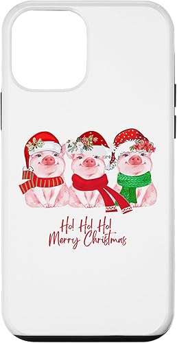 iPhone 12 mini cerdos de Navidad Ho Feliz Navidad Granja Caso