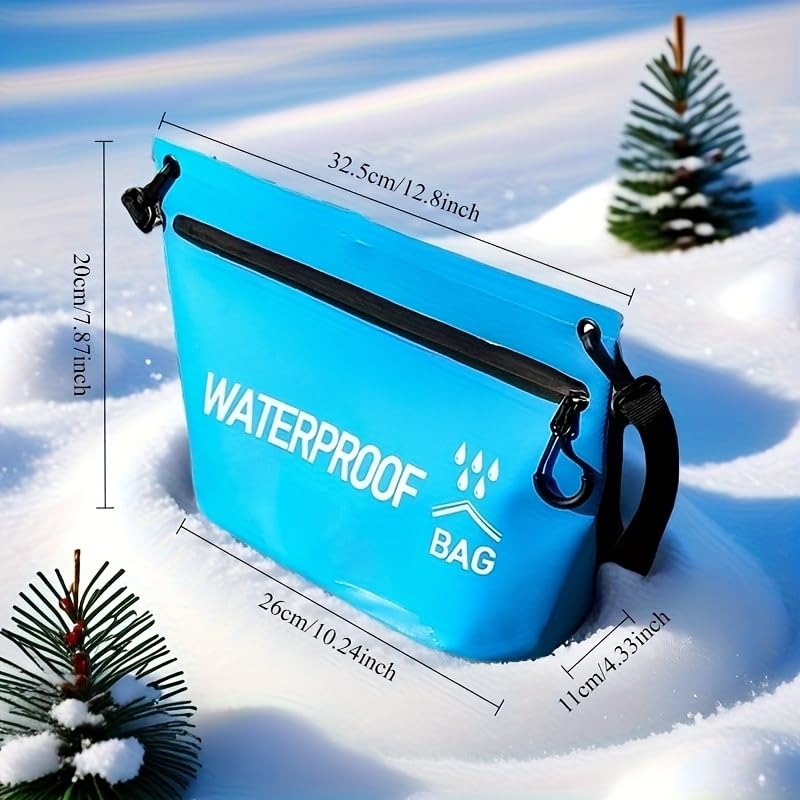 Dry Bag impermeable con cremallera, correa ajustable para el hombro, capacidad de 1.32 galones para viaje y flotación miniatura 3