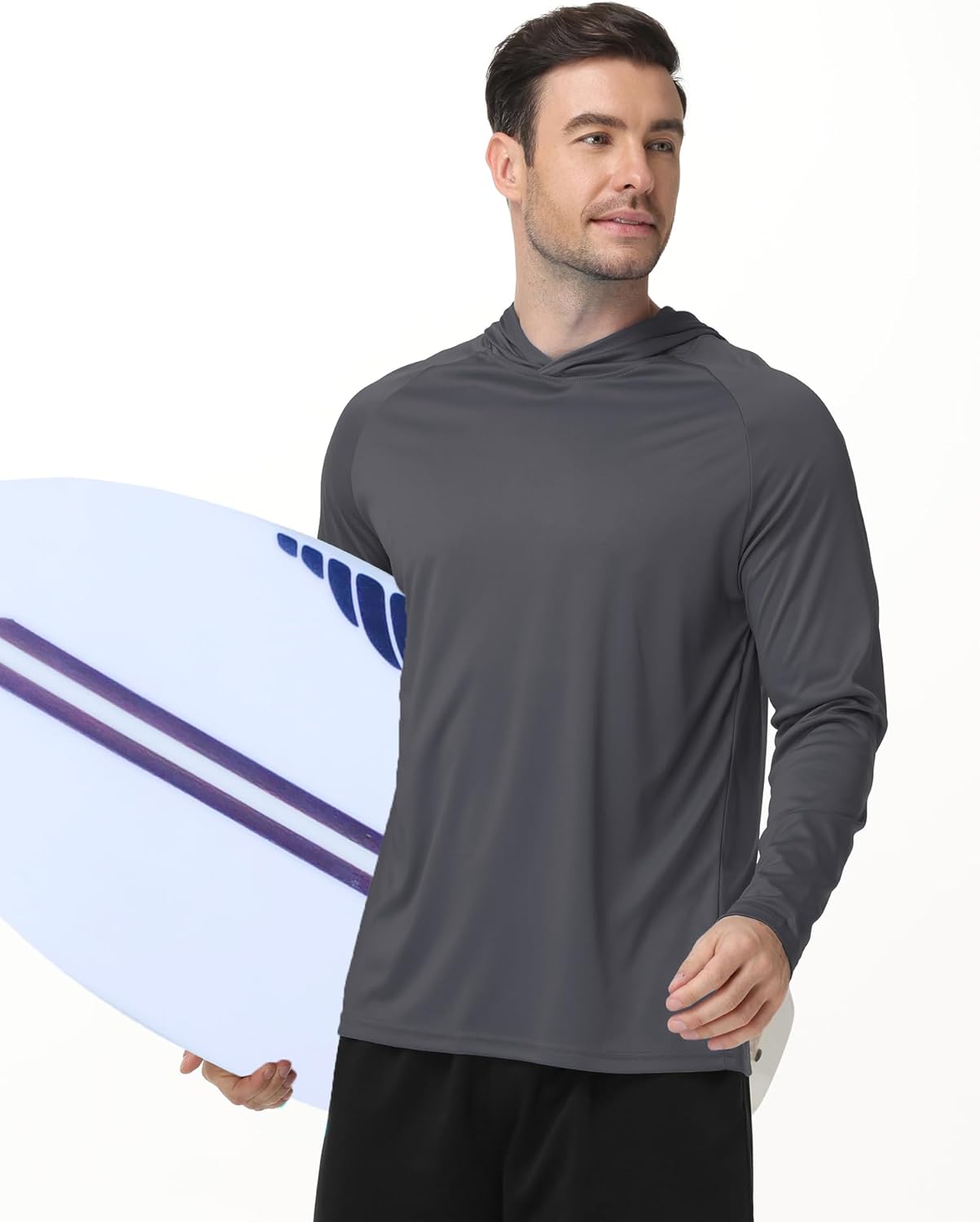 GEEK LIGHTING 3 Packs UPF 50+ Hooded Shirts Sun Protection Hoodie for Hiking Running Fishing Swim Rash Guard - Image 5