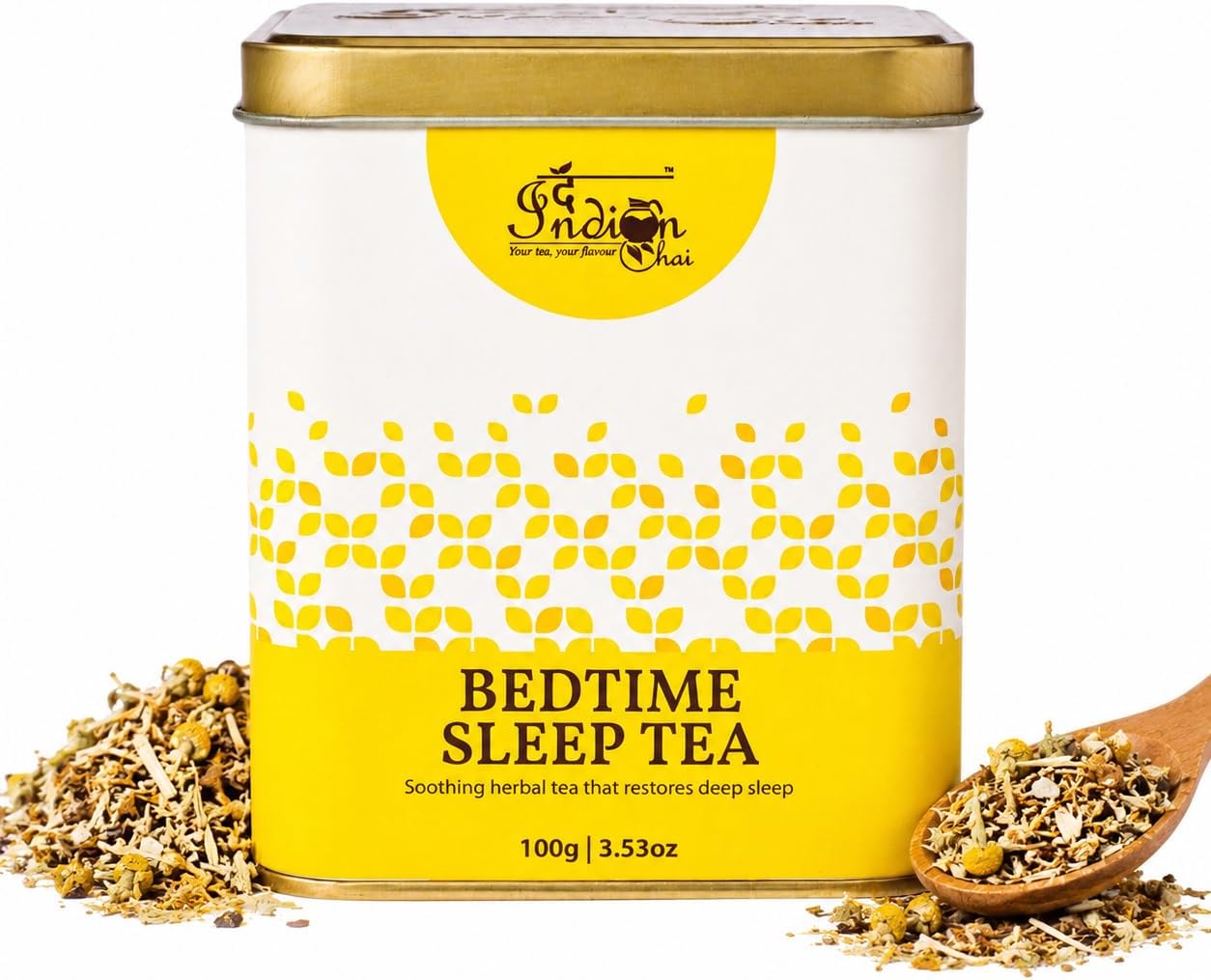 Bedtime Sleep Tea 100g | Herbal Blend with Valerian Root, Passion Flower Leaves, Chamomile, Lavender & Peppermint | Calming Night Infusion for Relaxation | In Elegant Tin