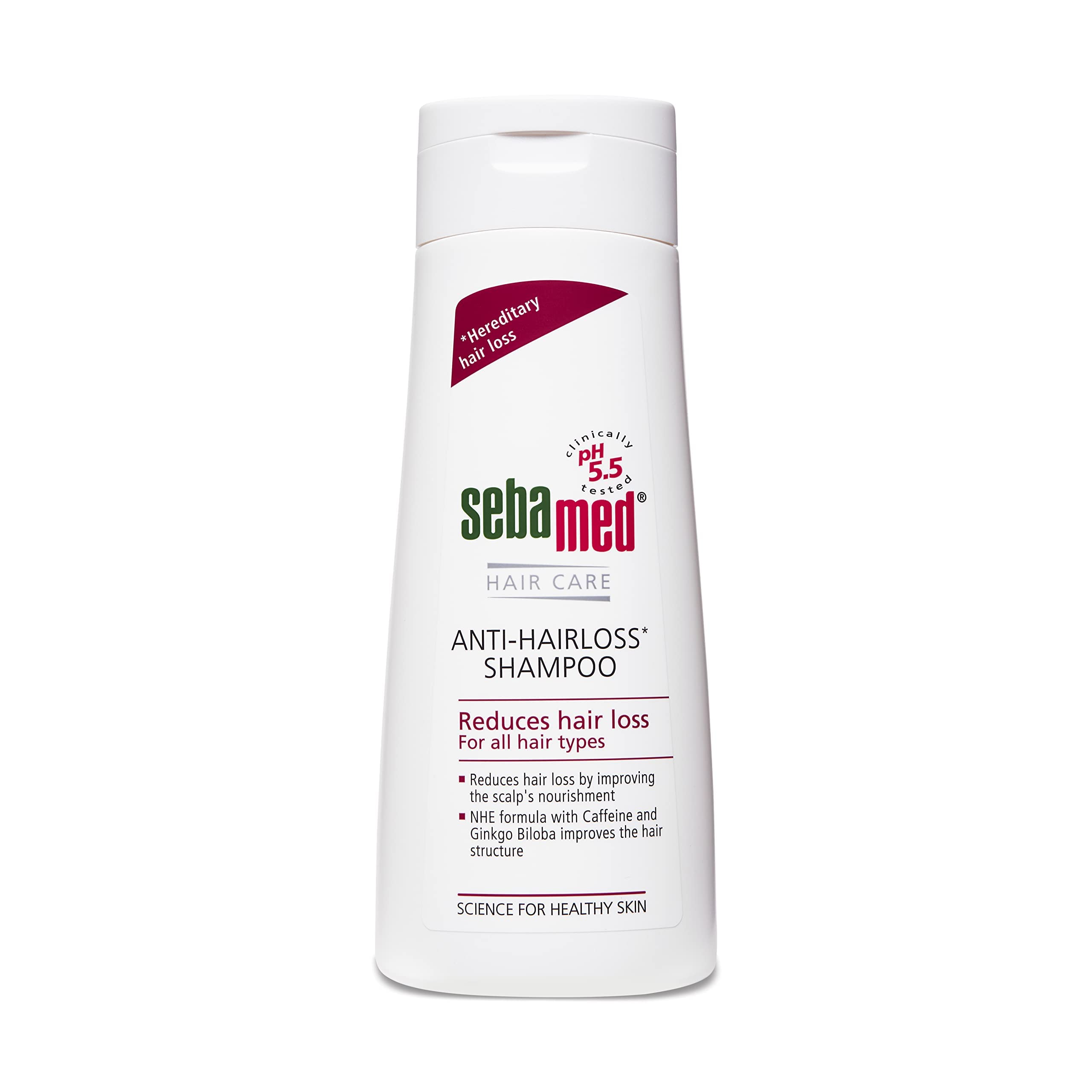 Sebamed Anti Hairloss Shampoo 200 ml|pH 5.5|Reduces Hairloss|Caffeine & Gingko Biloba| Hairfall| men & women |phthalates SLS and parabens free l Soap free l Toxin free l Clinically proven l