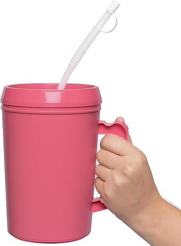 Miniatura 6 de Vakly Jarra de hospital aislada  34 oz  Botella de agua recargable caliente y fría  Con popote flexible y boquilla para verterbeber (1)