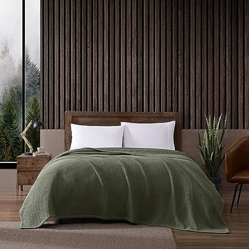 Eddie Bauer Blanket Soft Waffle Weave Bedding, Medium Weight Bedroom Decor, Softens
