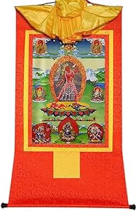 Dubmag Vajrayogini Thangka-Malkunst mit Schriftrolle