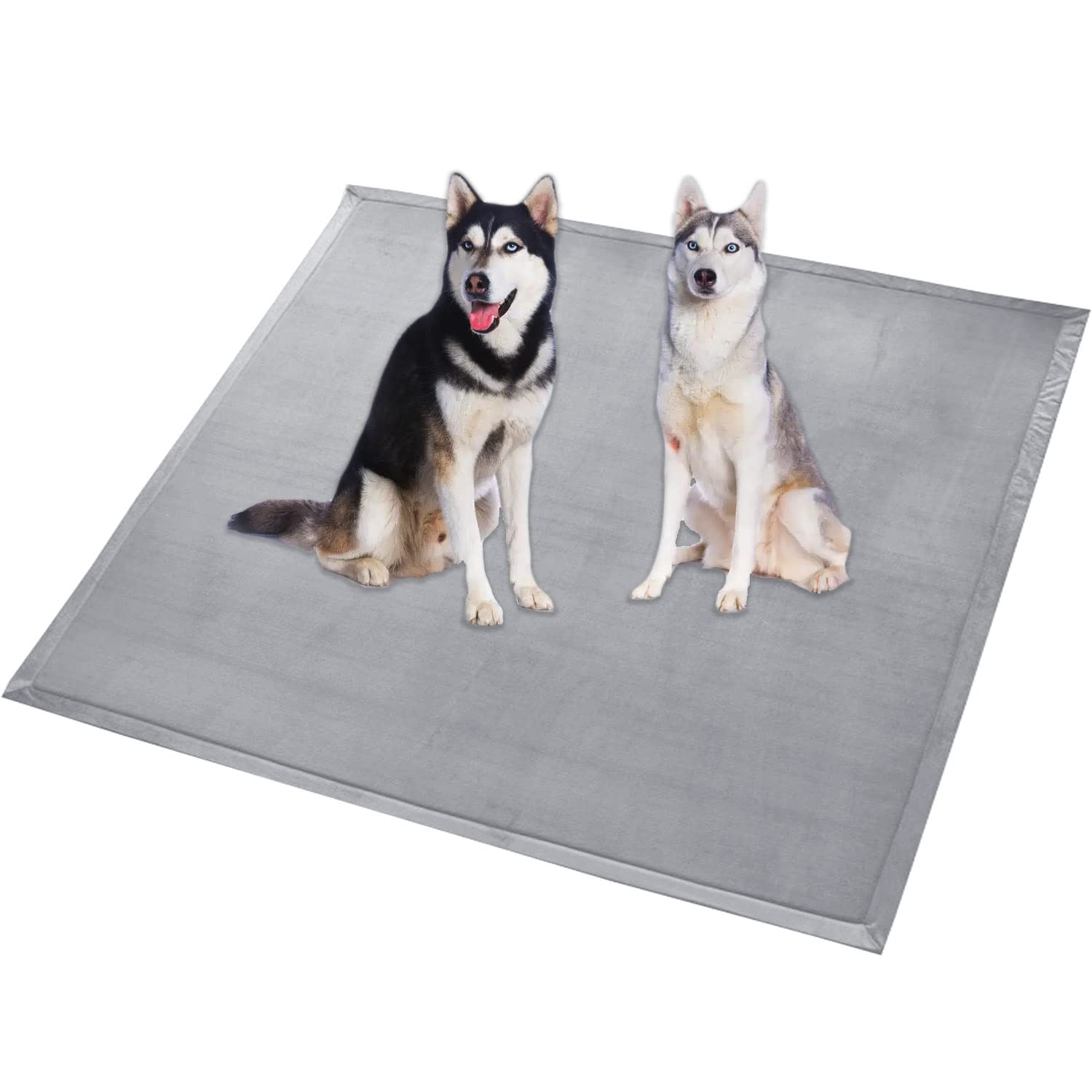 Extra Large Dog Bed Mat XXL Dog Matress,Soft Coral Velvet Area Rug Non-Slip Washable Cat Sleeping Mat Anti-Anxiety Dog Cushion (40 * 30CM,Grey)
