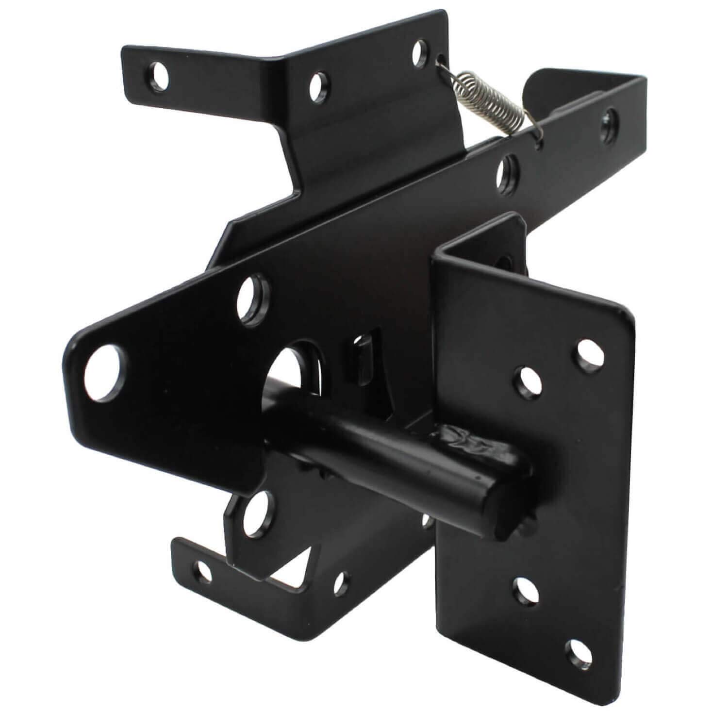 Stainless Steel Vinyl Gate Latch Black (for Vinyl, Wood, PVC etc. Fencing) Fence Gate Latch w/Mounting Hardware - CASE Qty 12