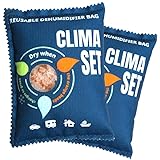 ClimaSet - Cuscino Deumidificatore per auto Cuscino Antiumidità per Auto - Riutilizzabile - contro l'Umidità, la Muffa e i Cattivi Odori Negli Interni dell'Auto - XXL - 2x 300g
