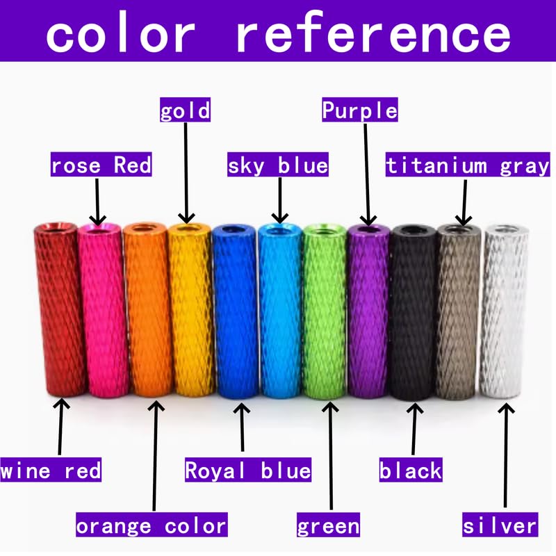 6063 Aluminum Alloy Textured Round Aluminum Column 10pcs RC UAV FPV Quadcopter Connecting Column Aluminum Tube Support Column M3 (Silver, M3x28mm=10pcs)