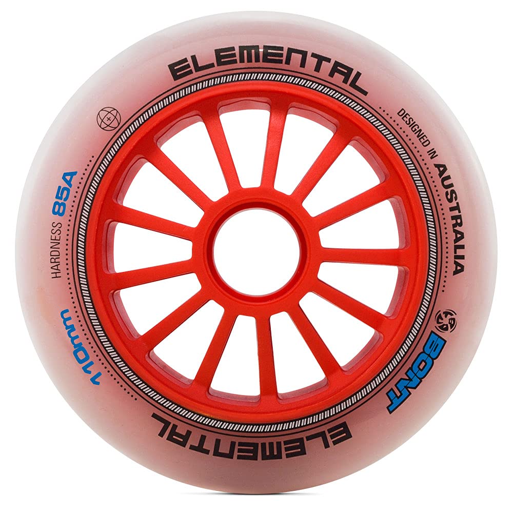 Bont Skates - 85A Elemental Inline Speed Skate Wheels - All Rounder Indoor Outdoor - 110mm -Single Wheel (110mm (Single Wheel))