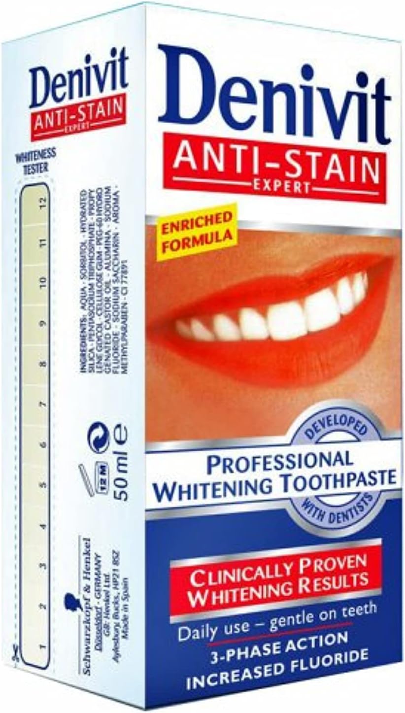 Denivit Anti-Stain Expert Professional Whitening Toothpaste 50ml ( Pack of 6 )