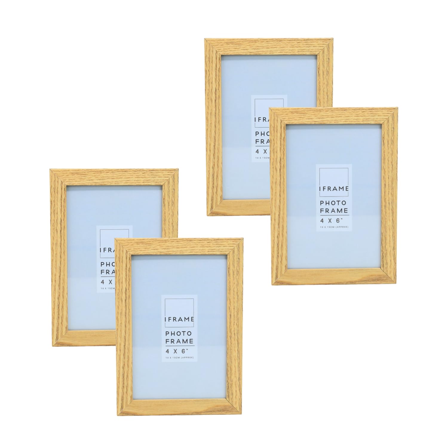 Widdop 4' x 6' - iFrame Set of 4 Photo Frames Oak Finish